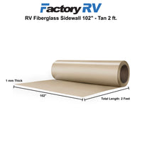 RV Fiberglass Siding & Roofing 102" | Tan