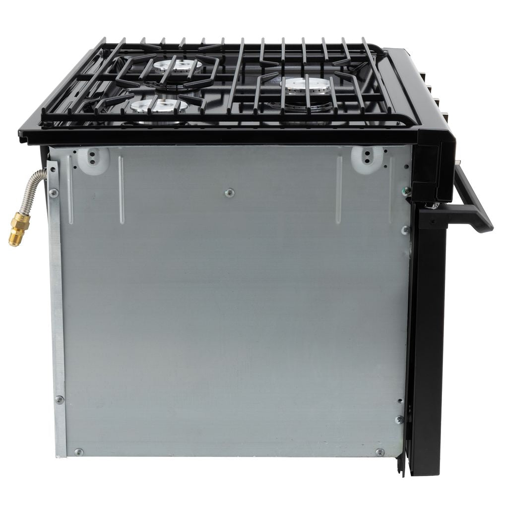 Dometic RV Oven 3-Burner Stove with Range | 16" Tall | Black