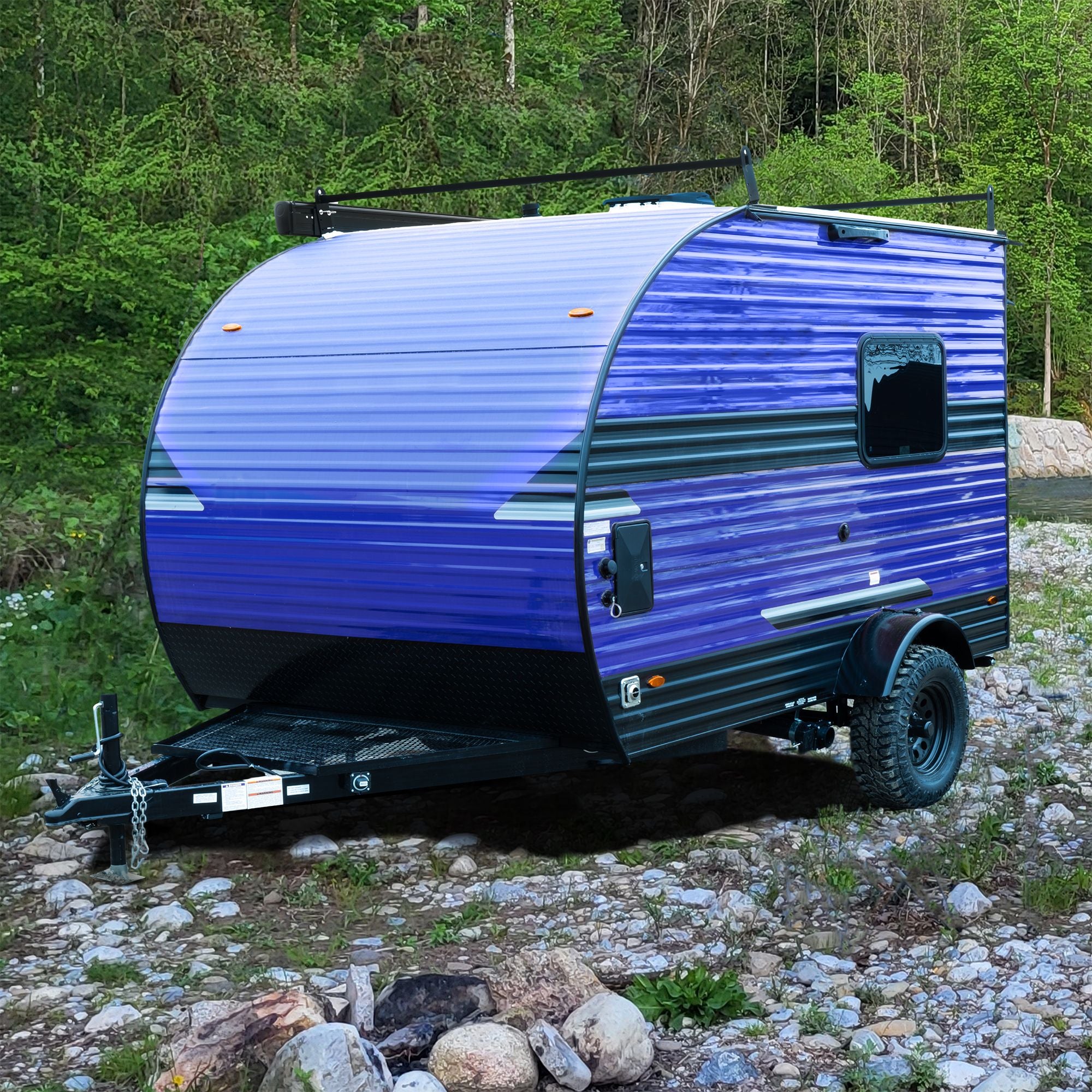 RV Aluminum Mesa Siding | 8" x 72" | Deep Blue