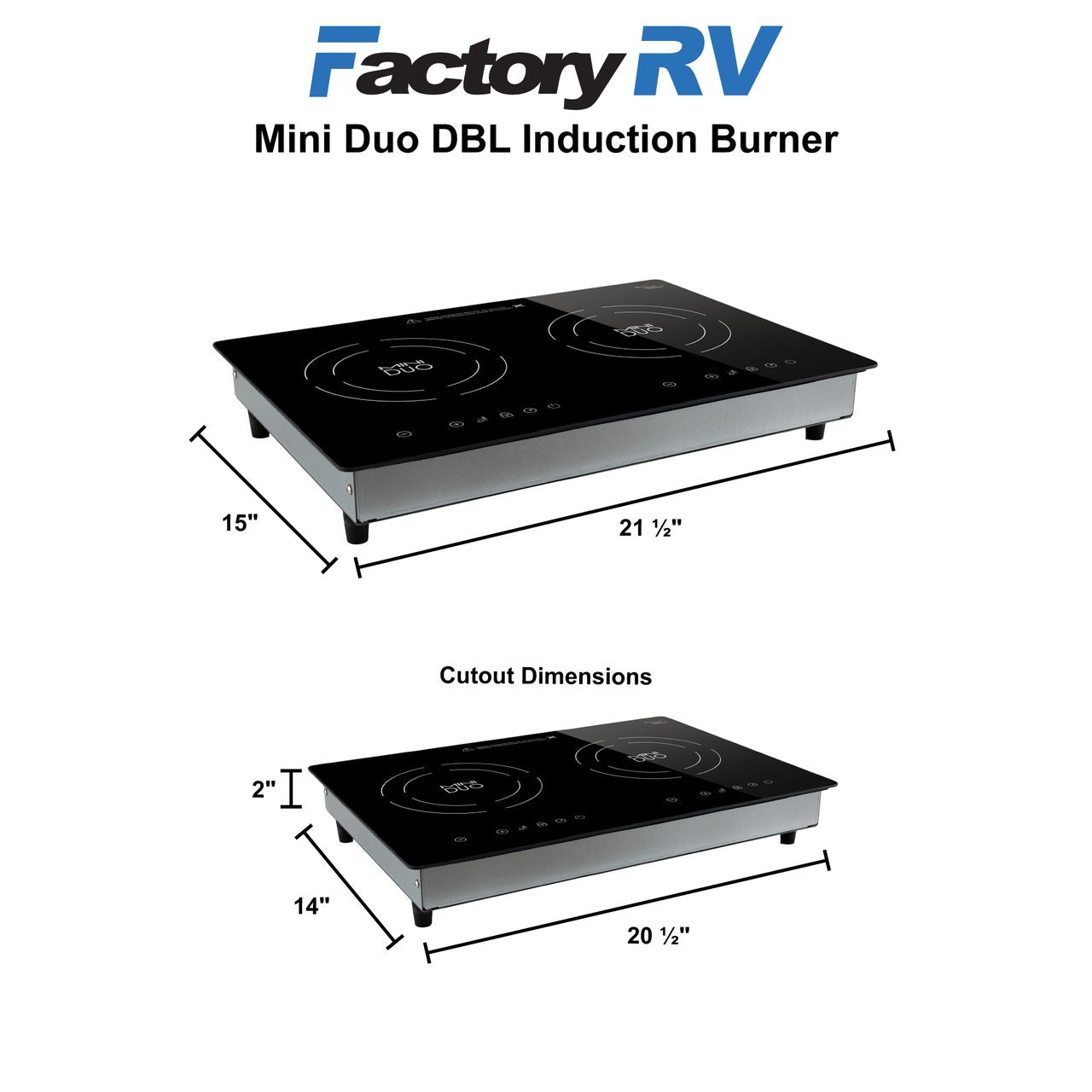 True Induction RV Electric Cooktop | Black