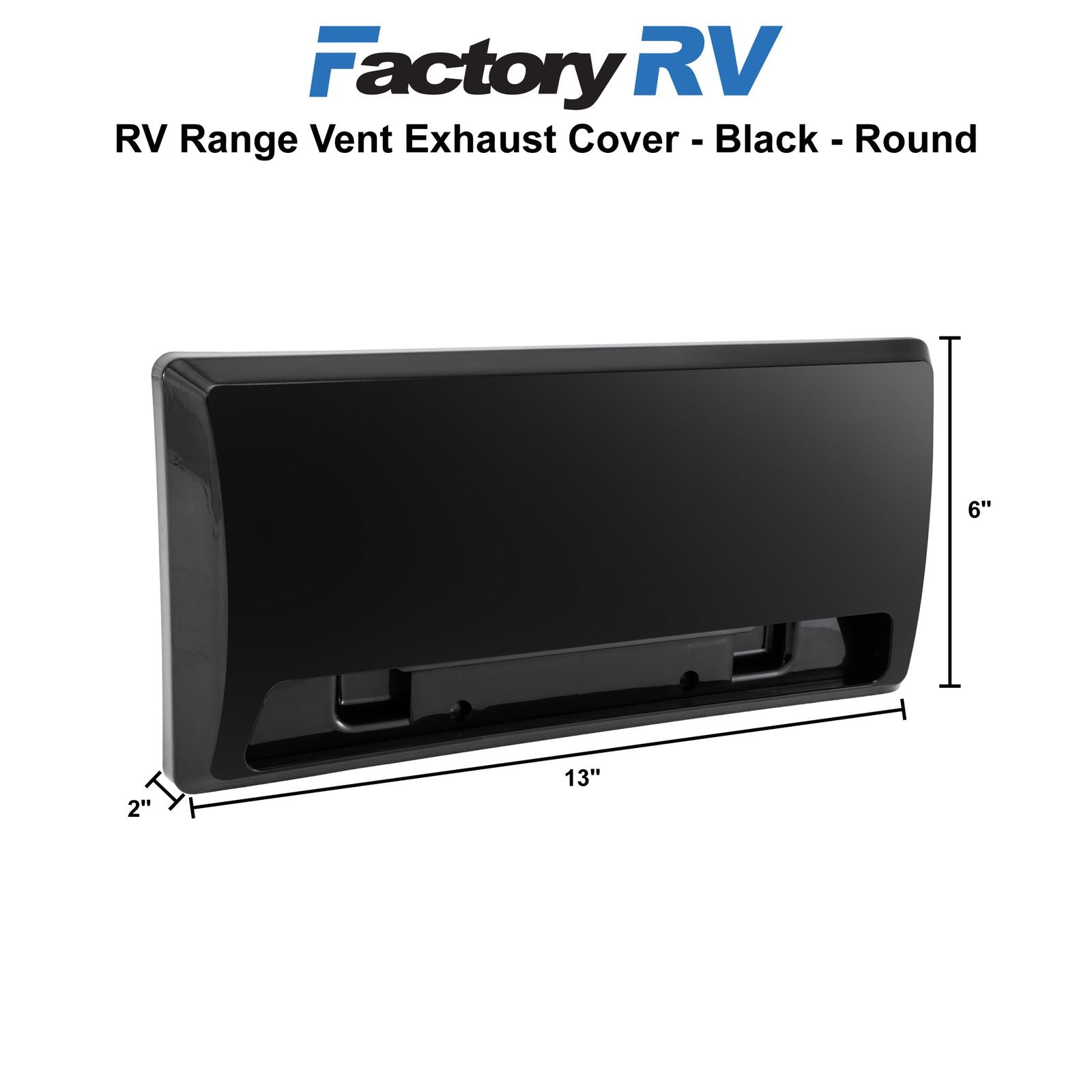 Heng's RV Range Vent Exhaust Cover | Black