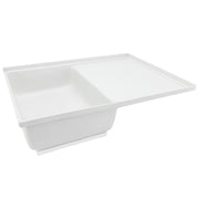 RV Toilet Mount Shower Pan Combo 32" x 23" Left Drain | White
