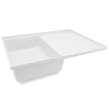 RV Toilet Mount Shower Pan Combo 32" x 23" Left Drain | White