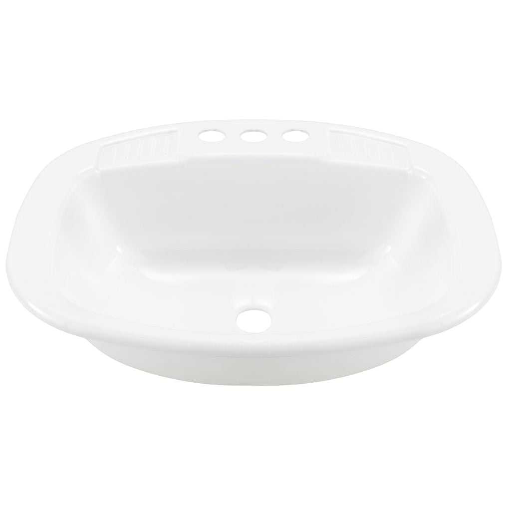RV Sink 20" x 16" Single Bowl | White