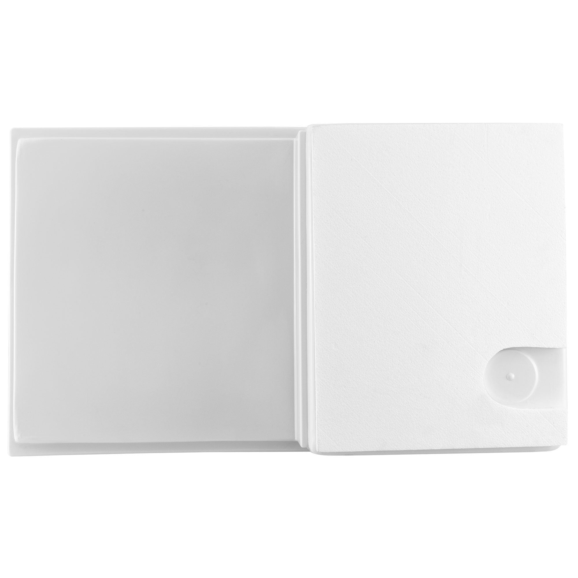 RV Toilet Mount Shower Pan Combo 35" x 21" Corner Drain | White