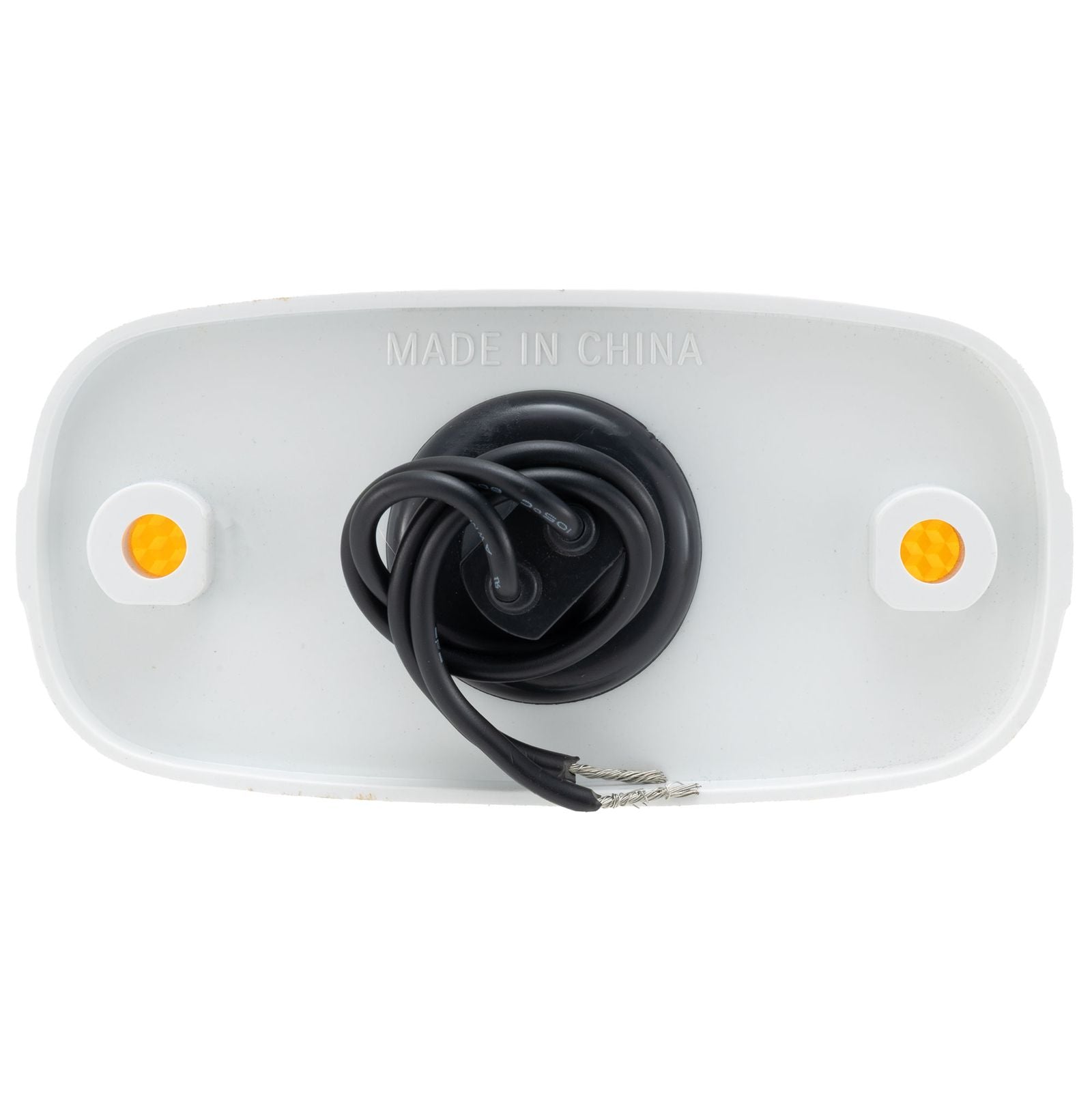 Trailer Side Marker Light | Rectangle | Amber Lens | White Base