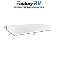 RV 57 Gallon Fresh Water Tank 36" X 55" X 7" | Blank Tank W1495000