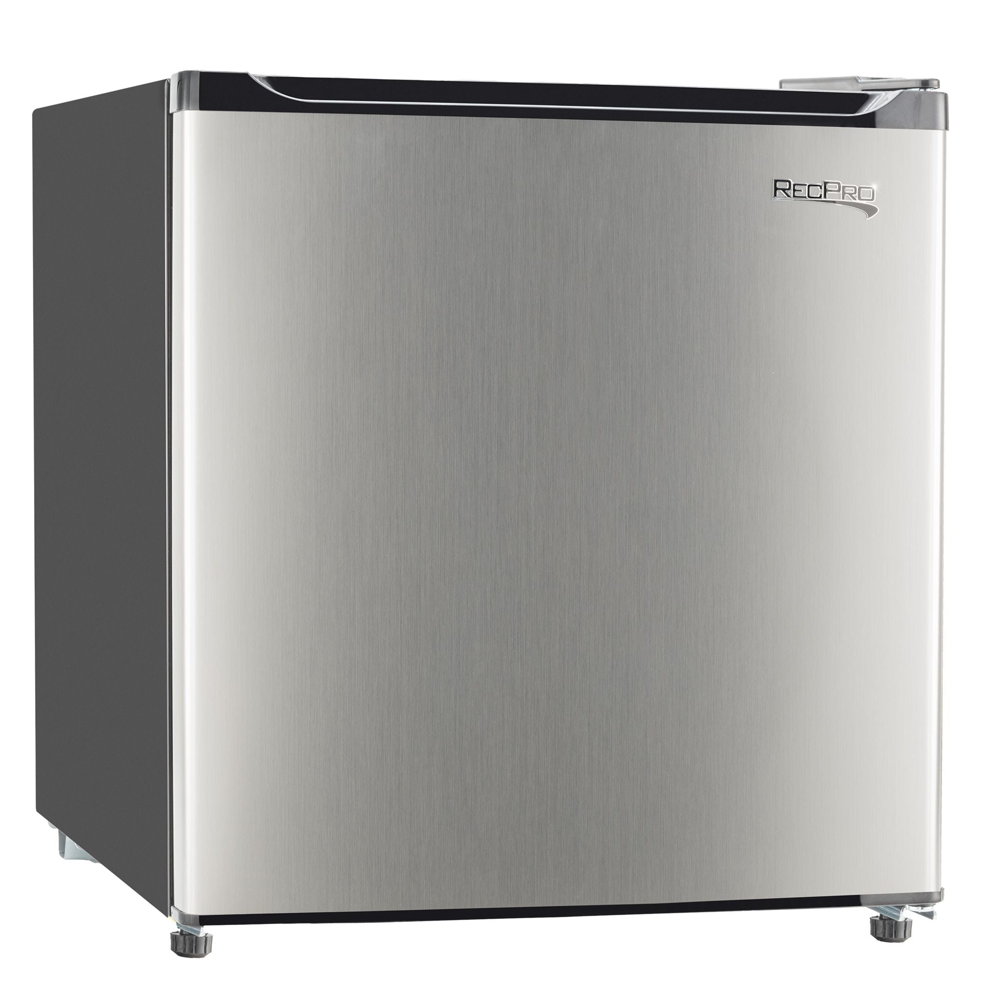 RecPro RV Refrigerator | 12 V | 1.7 Cubic Feet | Stainless Steel