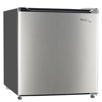 RecPro RV Refrigerator | 12 V | 1.7 Cubic Feet | Stainless Steel