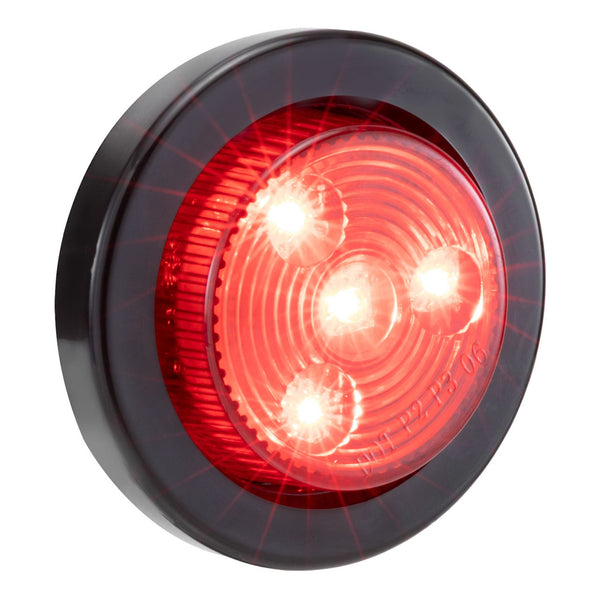 LONG HAUL 2-Pack Clear Lens Red LED Marker Clearance Lights For Semi Trailers, RVs, Trucks - DOT Compliant
