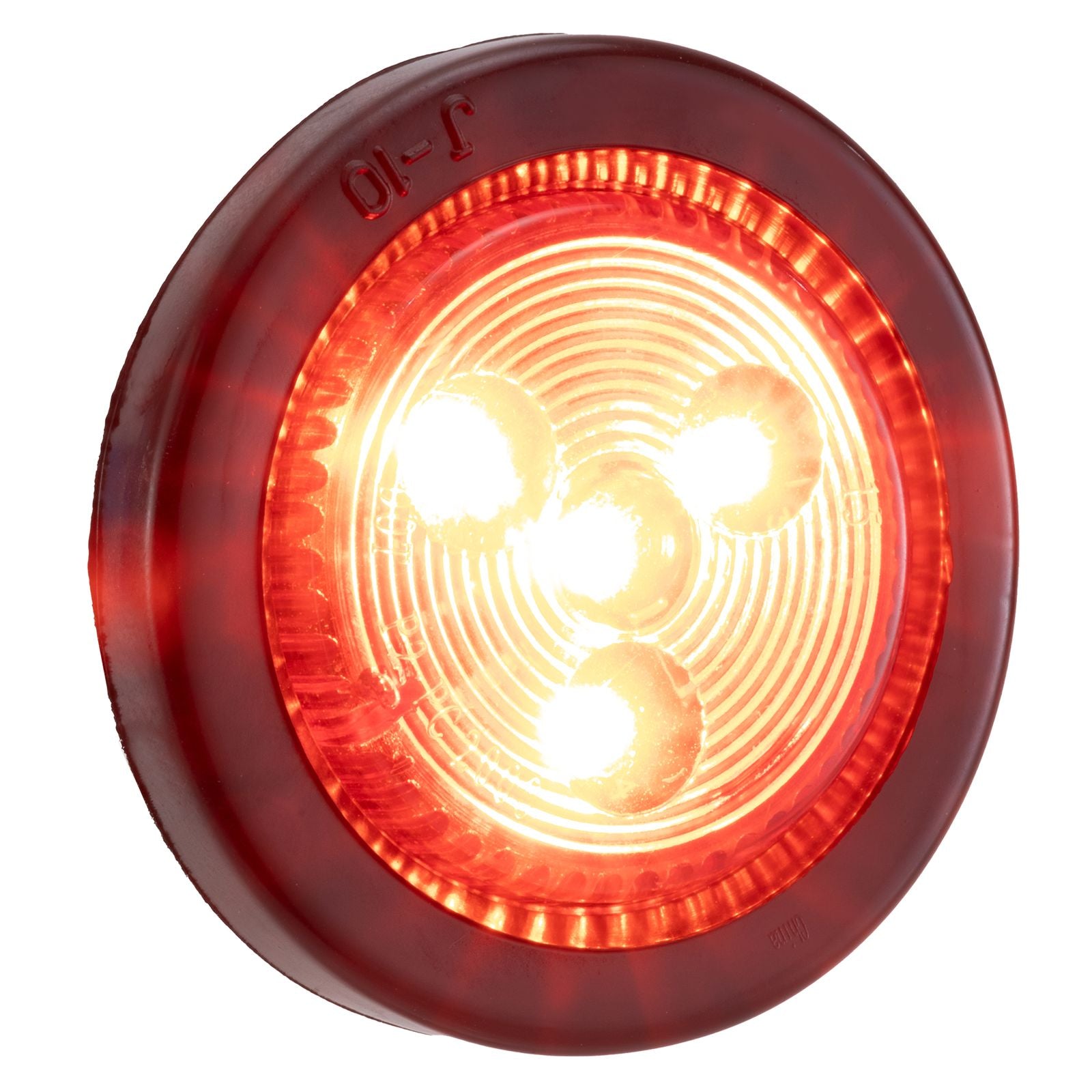 2" Red Round LED Trailer Tail Light | Includes Grommet & Wire