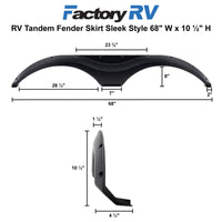 RV Tandem Fender Skirt Sleek Style | 68" W x 10 ½" H - Grand Design