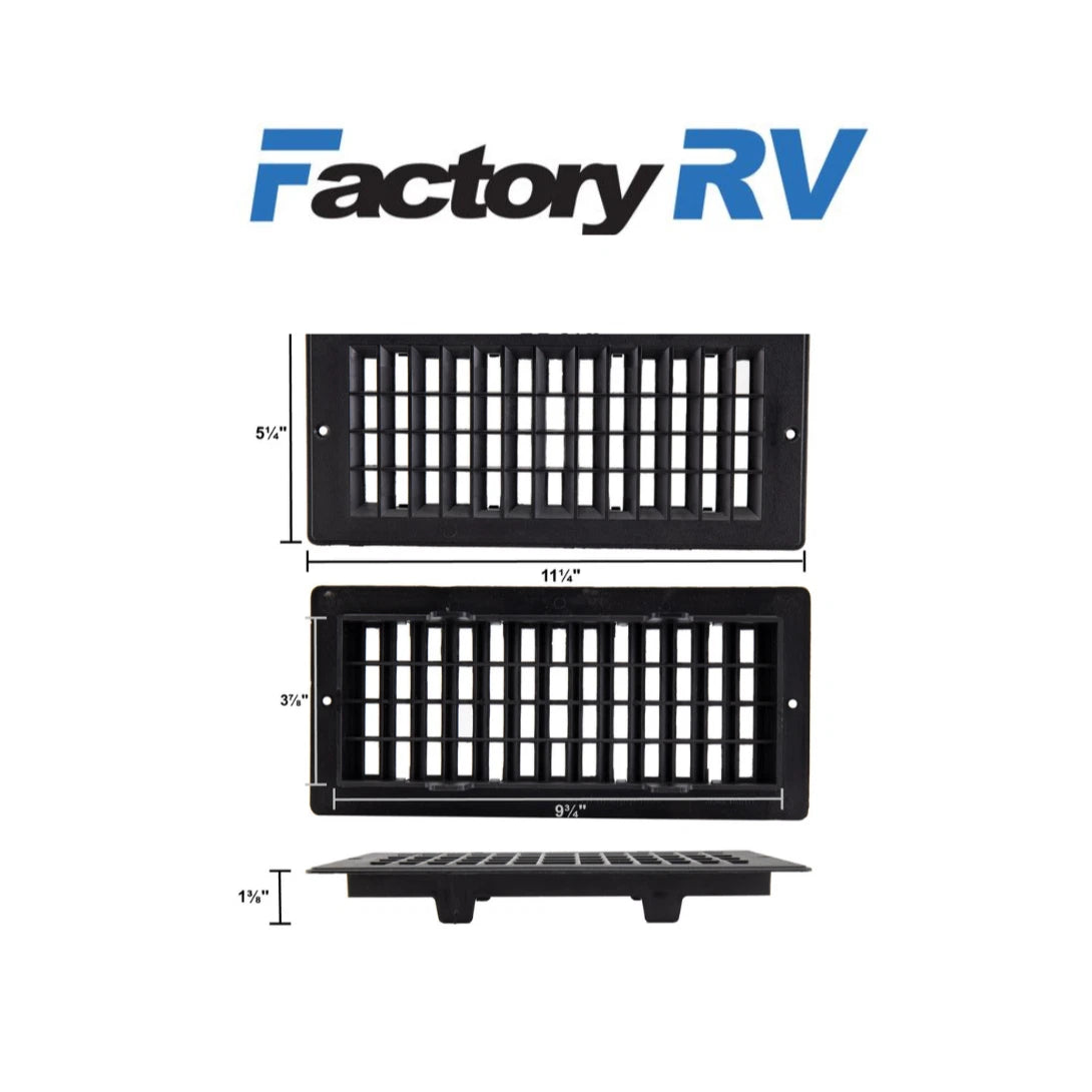 RV Floor Register | Undampered Vent | 4" x 10"