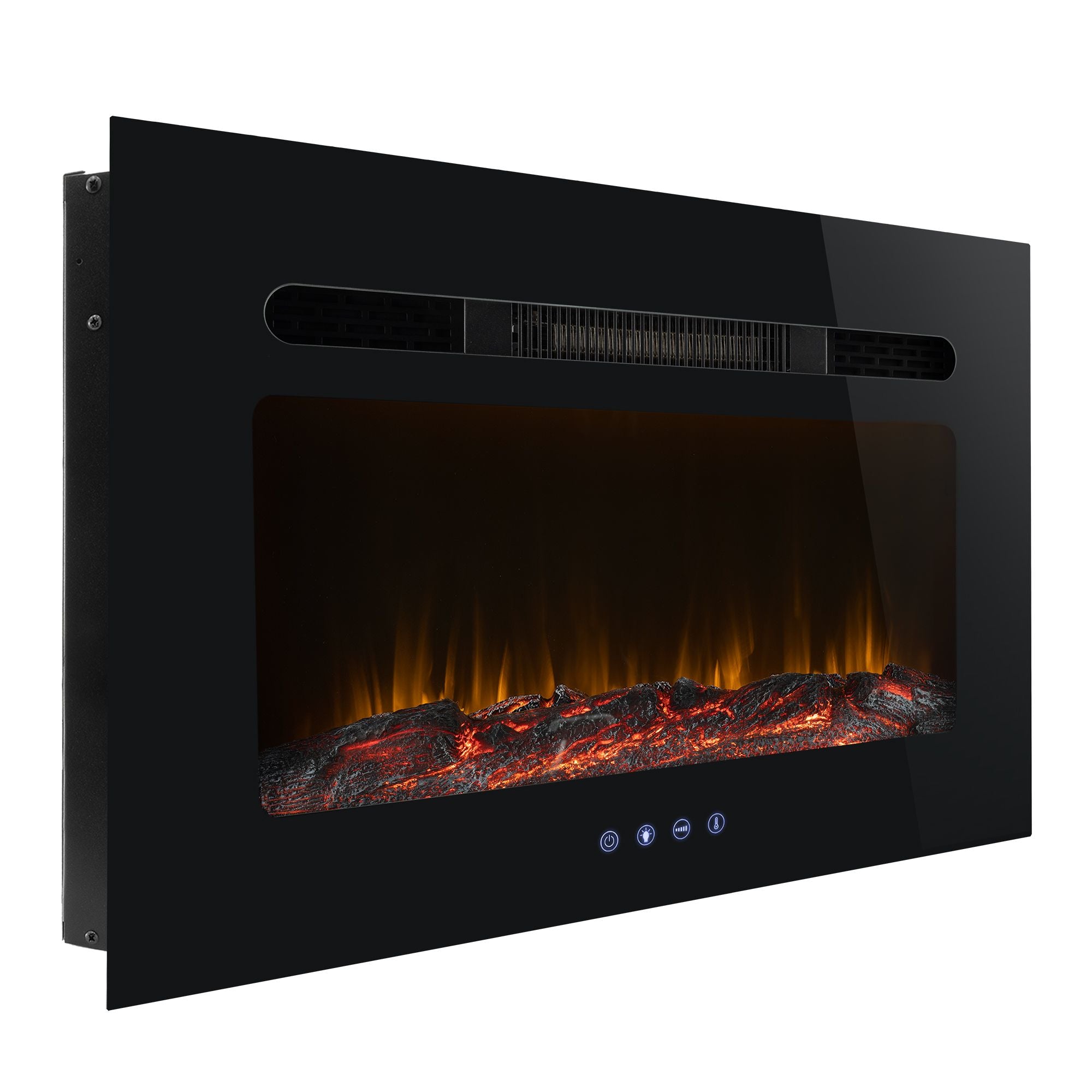 RV 36" Electric Fireplace with Wood Log Insert