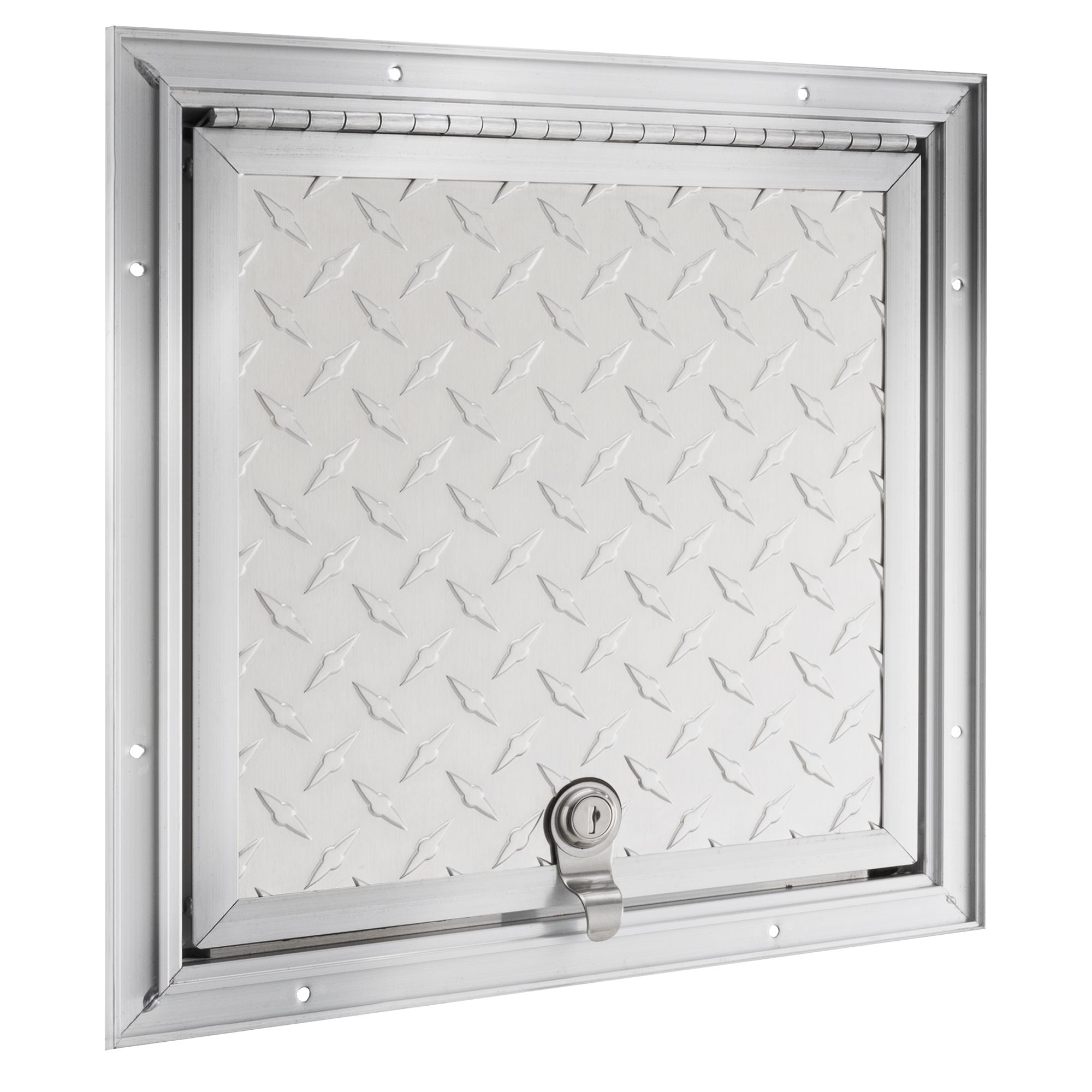 RV Compartment Door | Square Diamond Plated | 10" X 10"