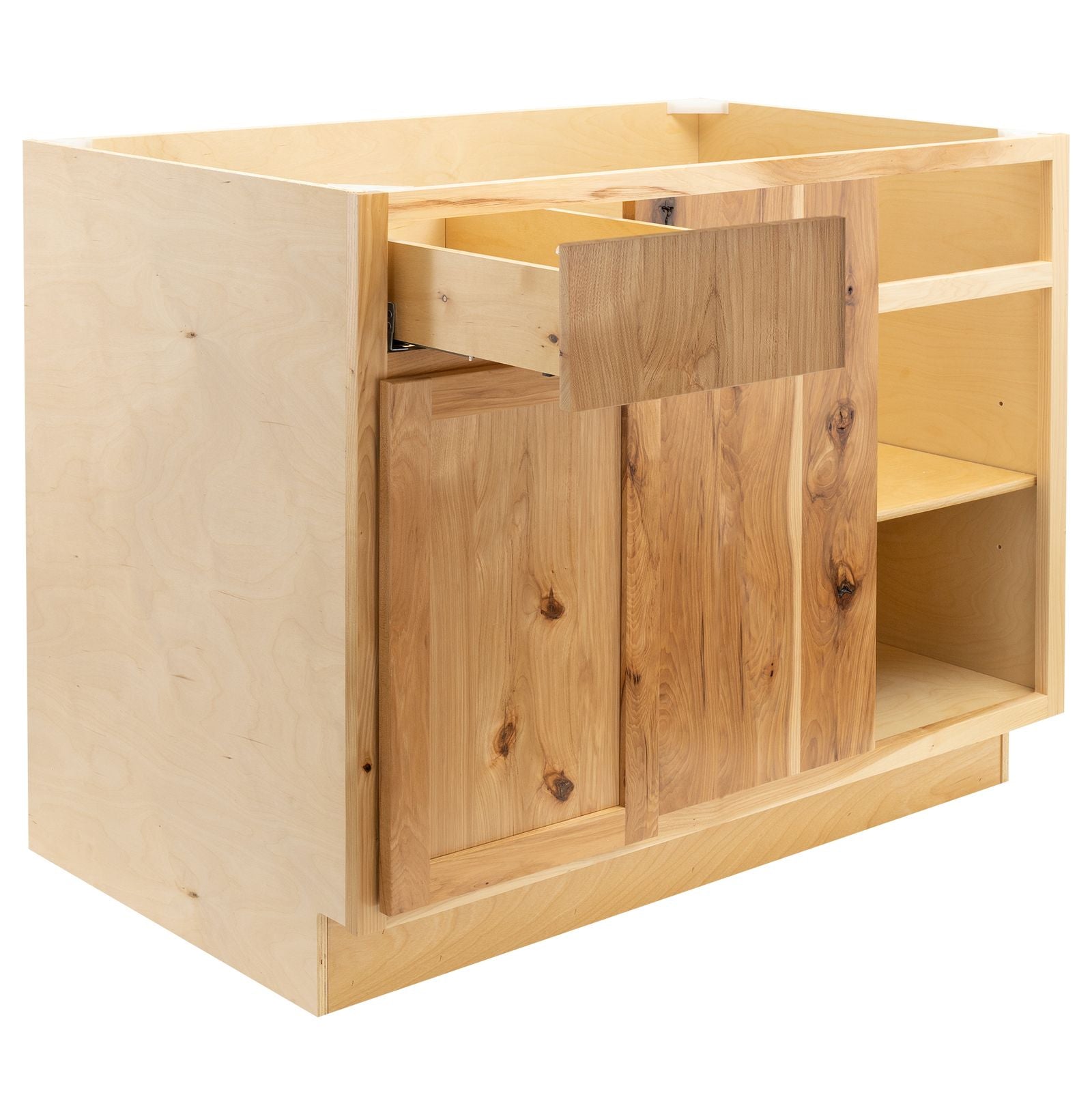 RV Blind Base Corner Cabinet | Rustic Hickory