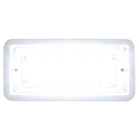 5 ¾” Rectangular LED Dome Light White Housing with Screws