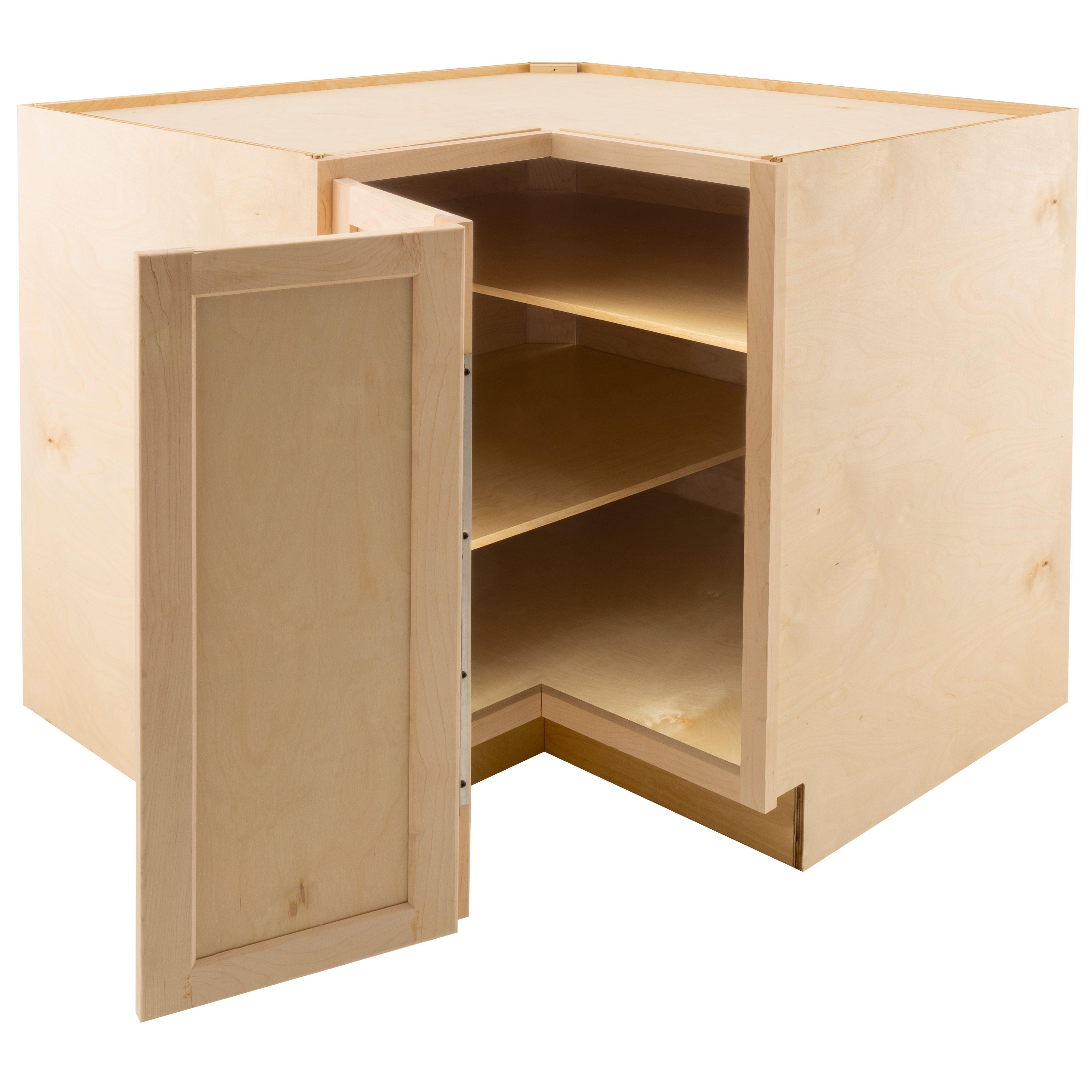 RV Easy Reach Corner Base Cabinet | Unfinished Maple