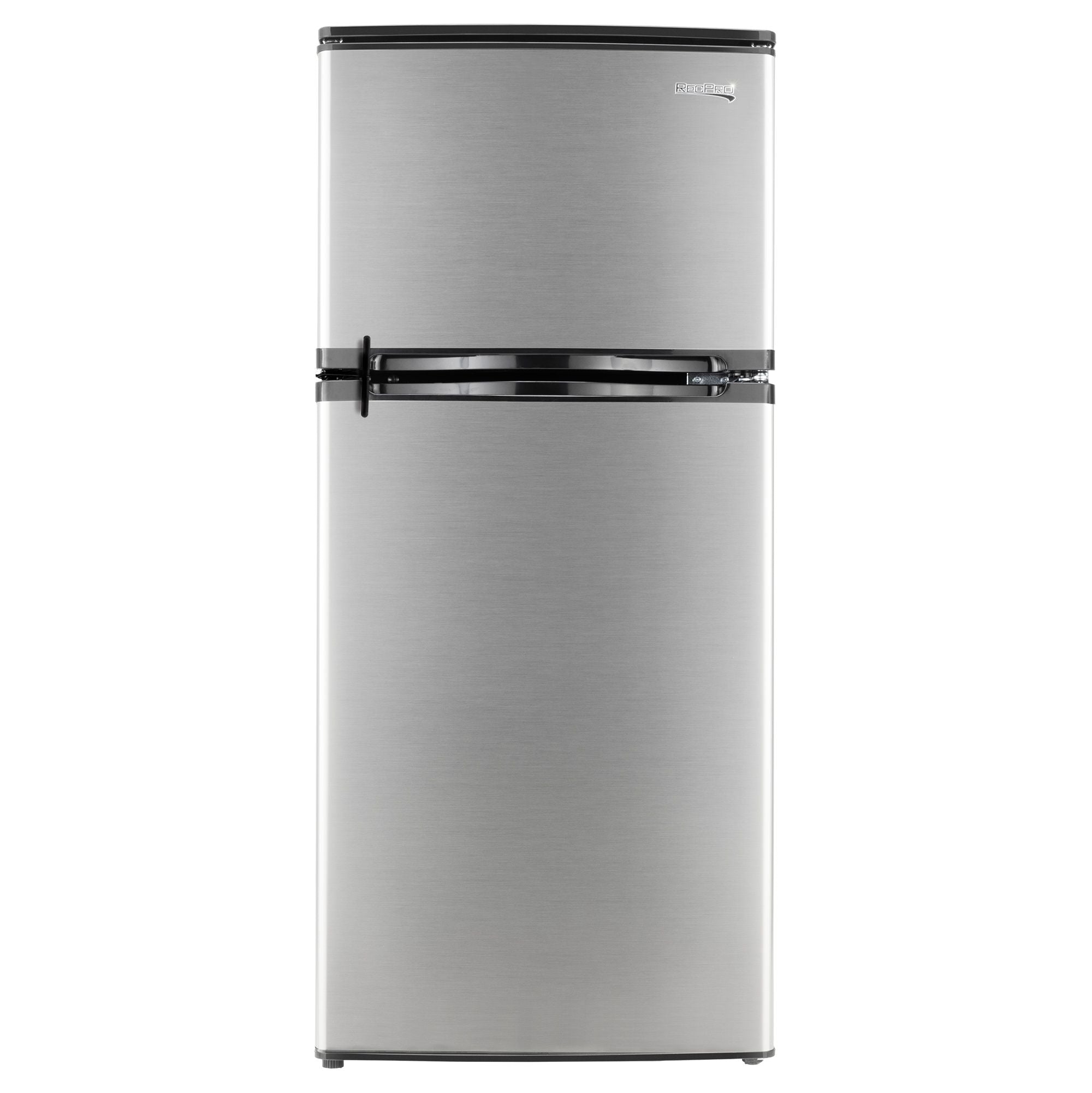 RecPro RV Refrigerator | 12 V | 4.4 Cubic Feet | Stainless Steel