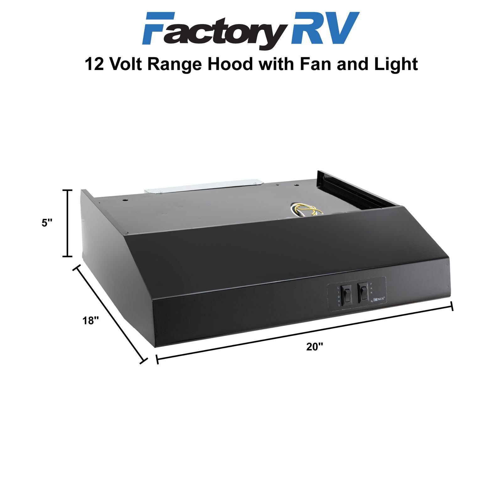 Heng's RV Range Hood with Fan and Light | 12 Volt
