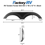 RV Tandem Fender Skirt | 68 ½" W x 12" H