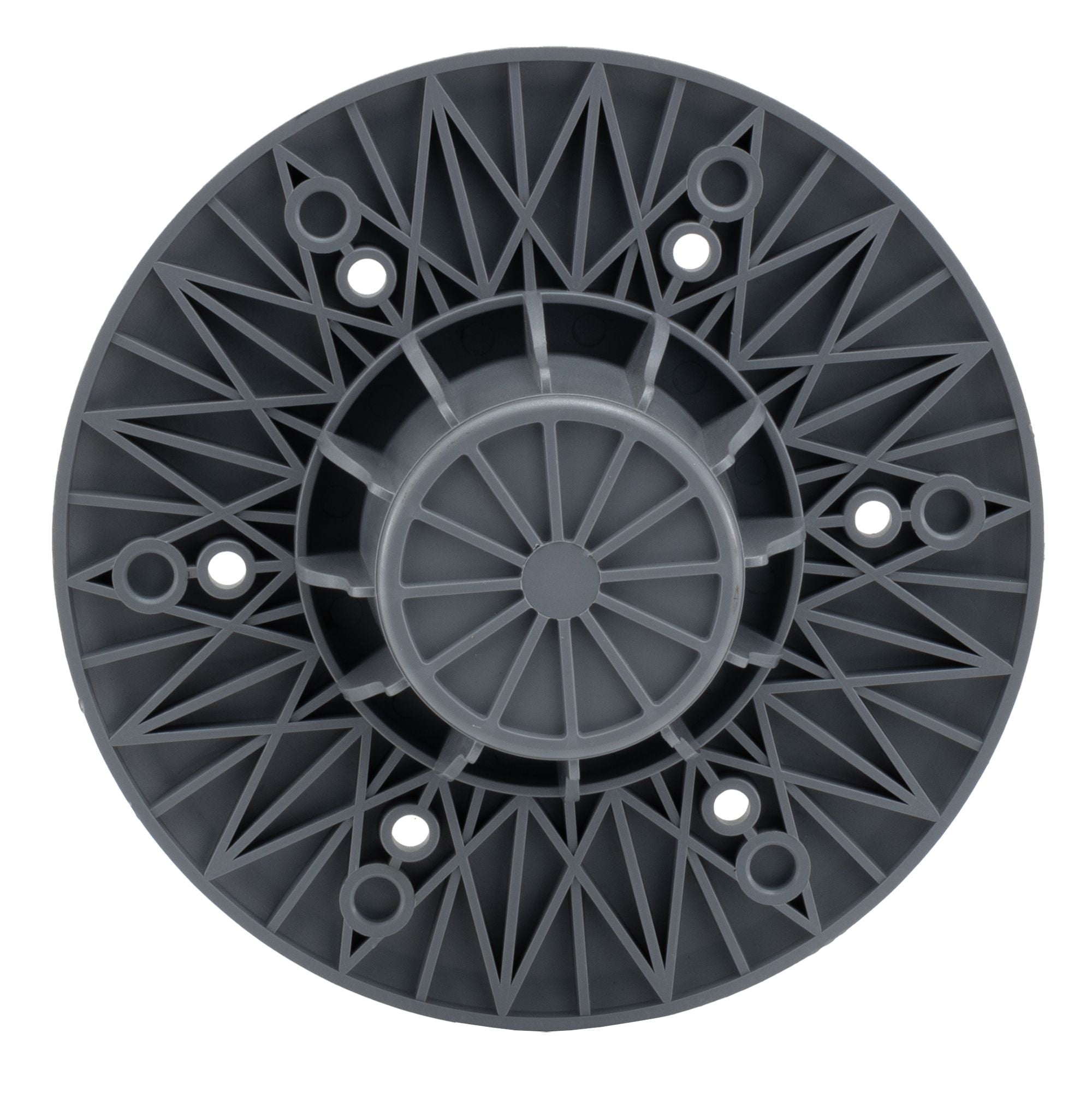 RV Table Pedestal Base Flush Mount | Plastic | Black and Chrome