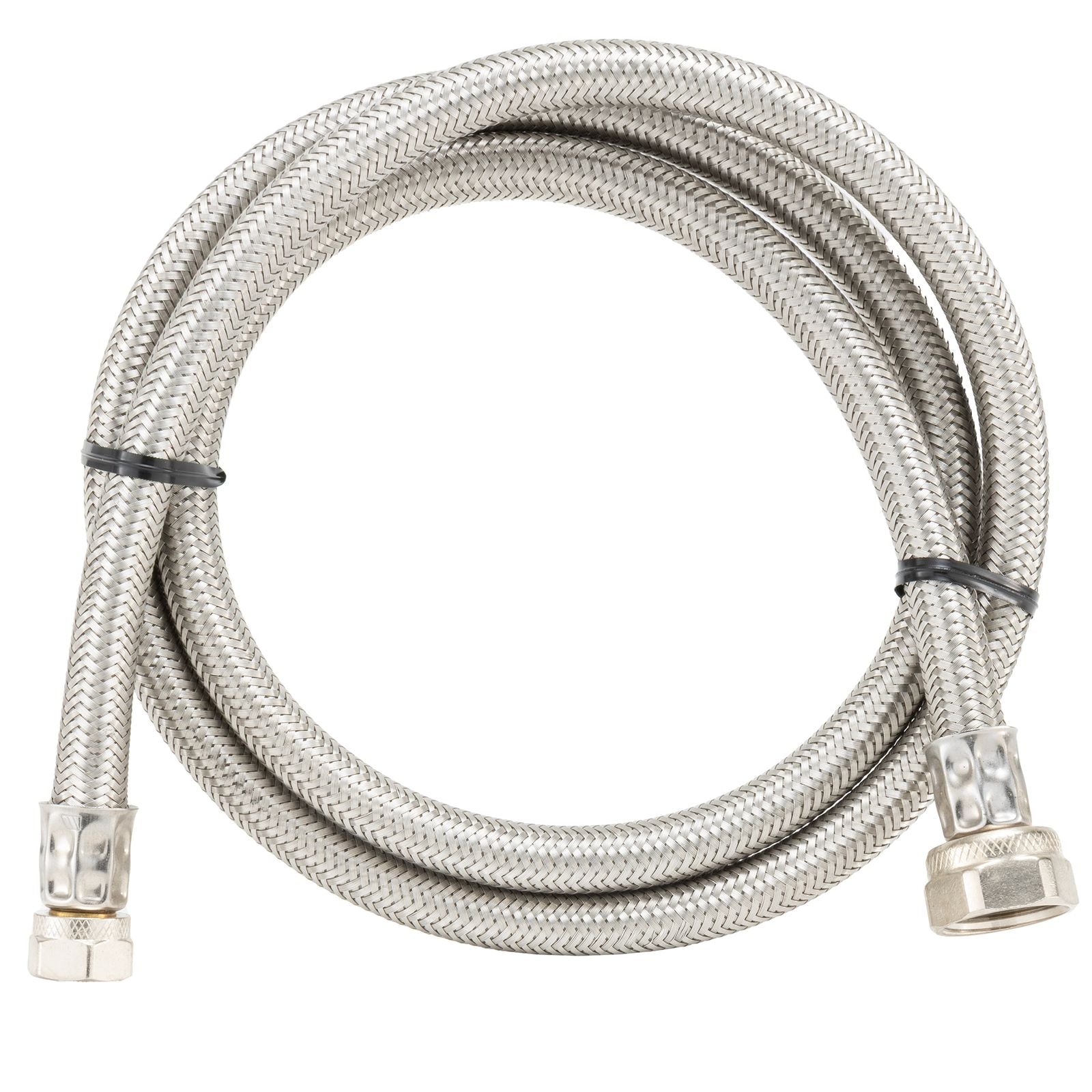 RV Sink Drain Hose | 48" Braided Stainless Steel | 3⁄8" Compression  x ½" FIP