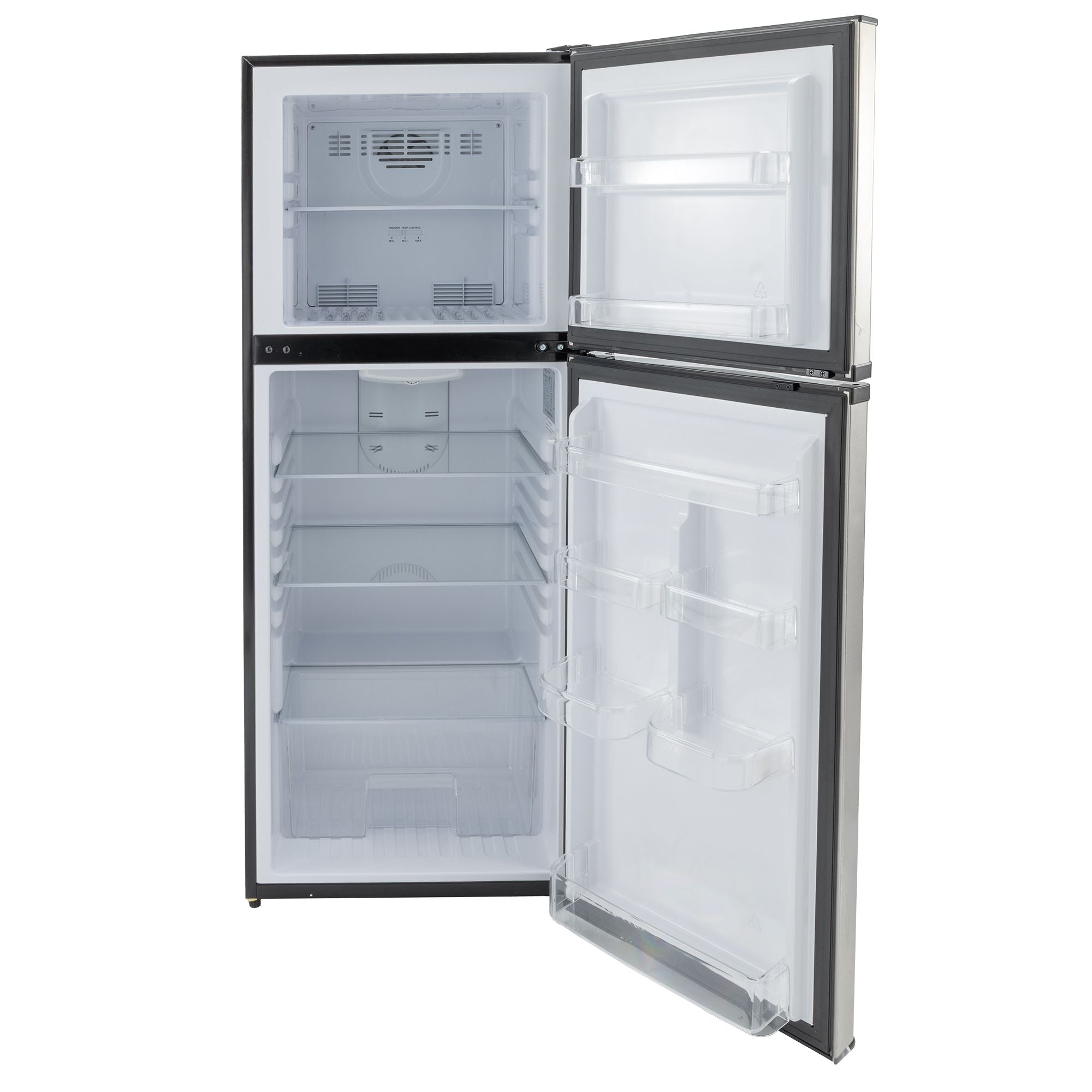 RecPro RV Refrigerator | 12 V | 10 Cubic Feet | Stainless Steel