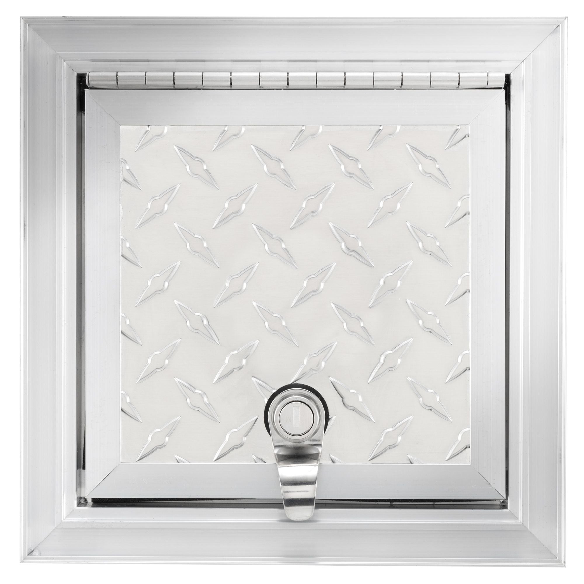 RV Compartment Door | Square  Diamond Plated | 8" X 8"
