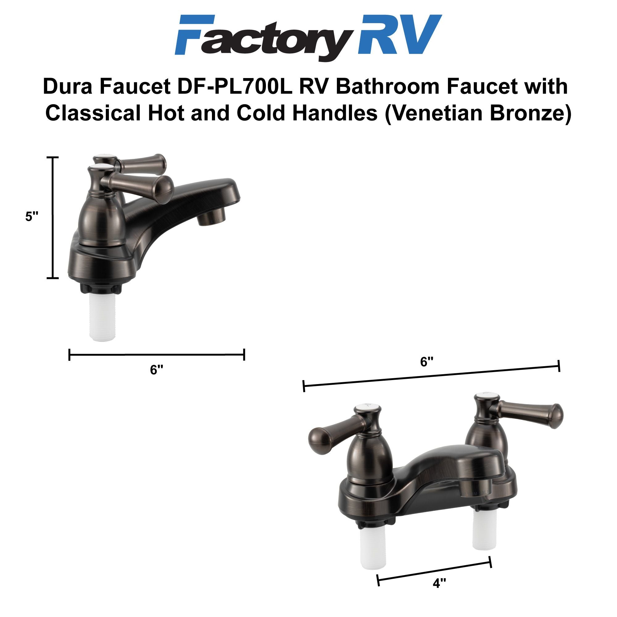 Dura Faucet RV Bathroom Faucet | Classical Venetian Bronze