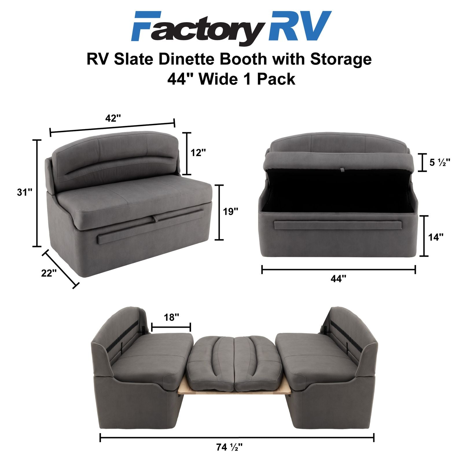 RV Dinette Booth with Storage