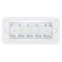 5 ¾” Rectangular LED Dome Light White Housing with Screws