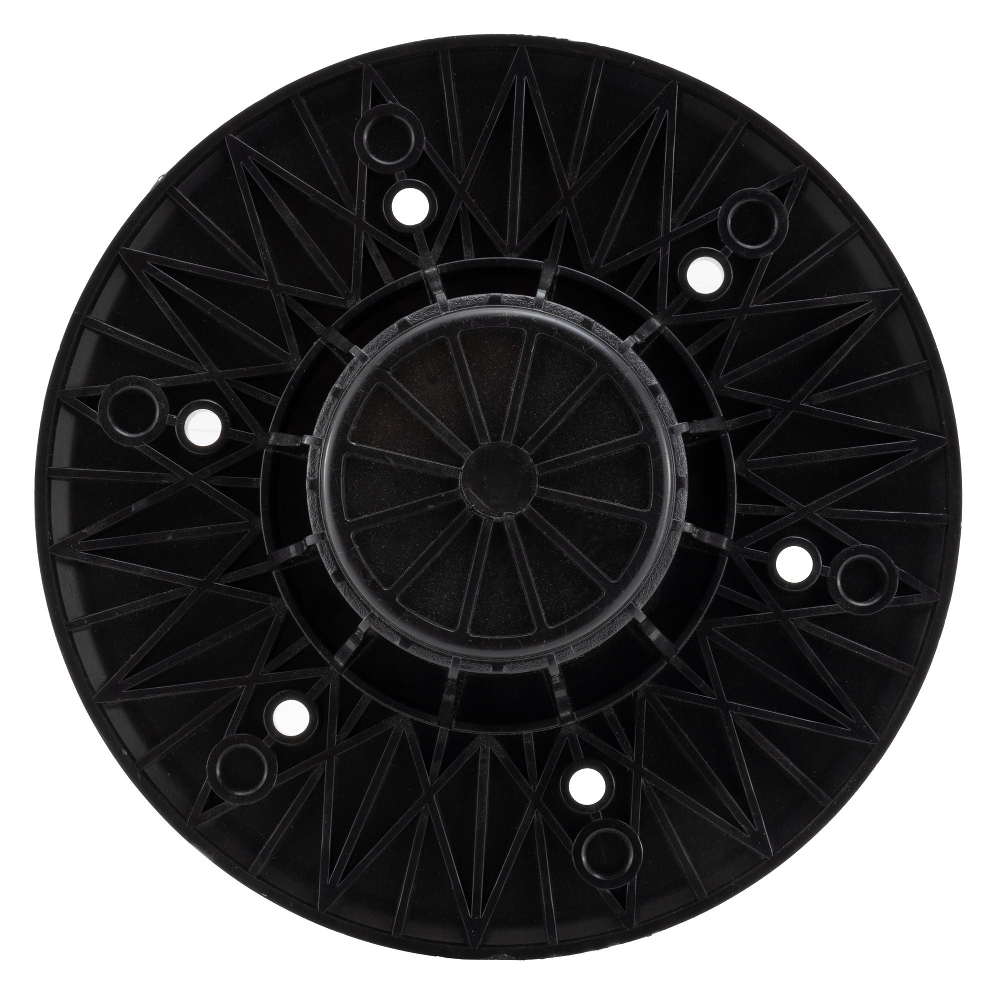 RV Table Pedestal Base Flush Mount | Plastic | Black and Chrome