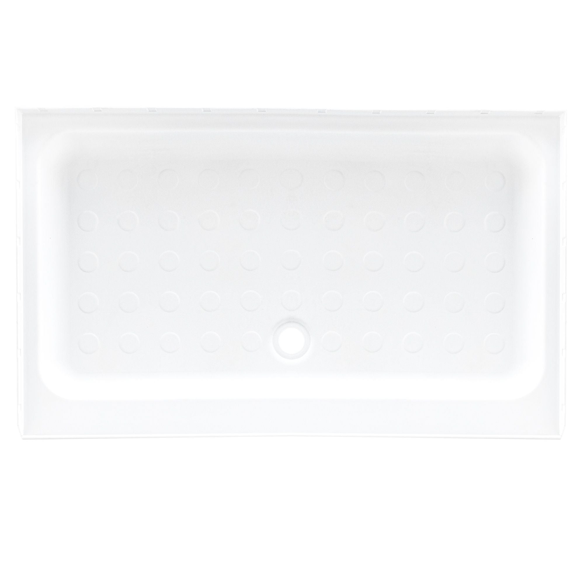 RV Shower Pan 40" x 24" x 5" Center Drain | White