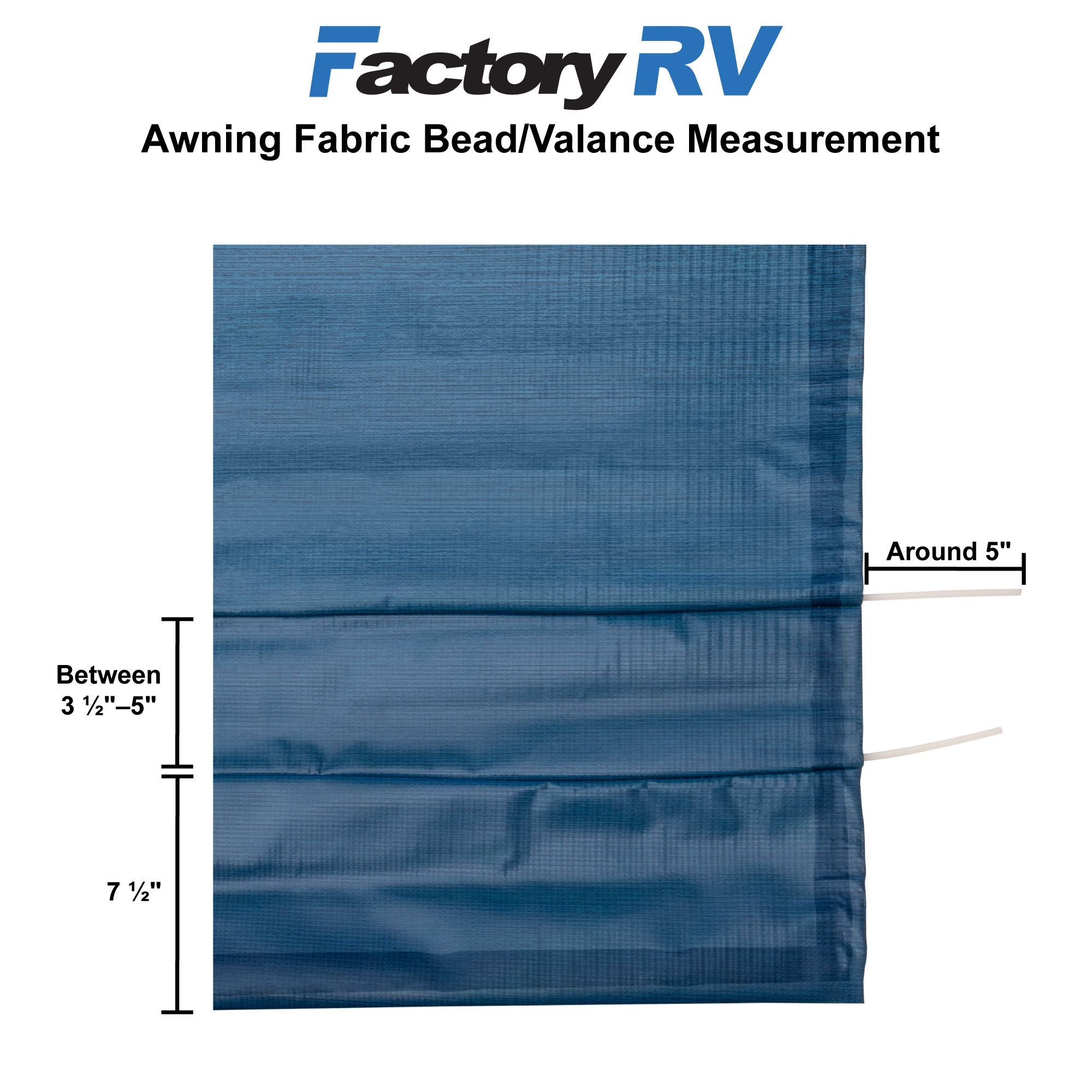 RV 17' Awning Fabric Replacement (Actual Width 16' 1")