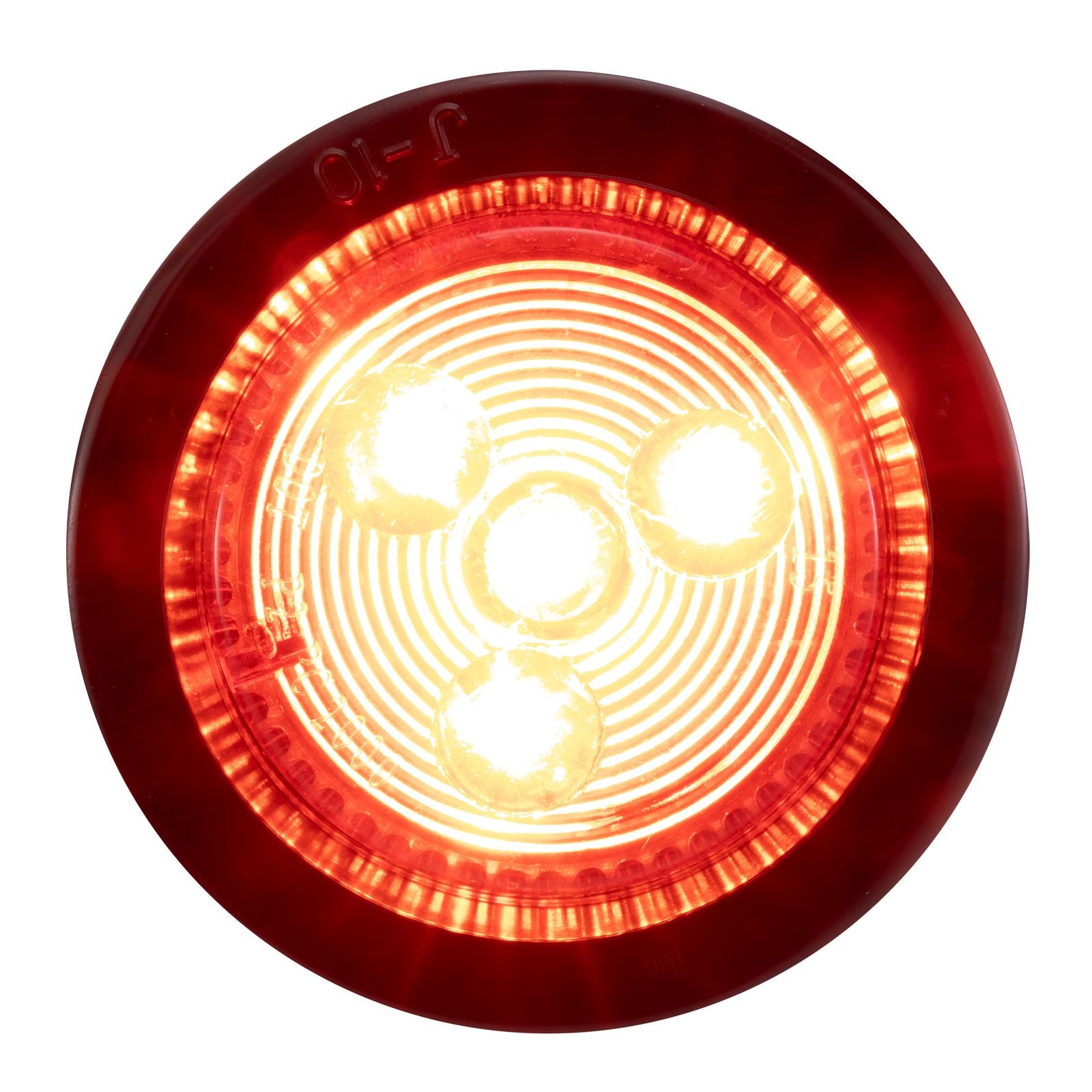 2" Red Round LED Trailer Tail Light | Includes Grommet & Wire