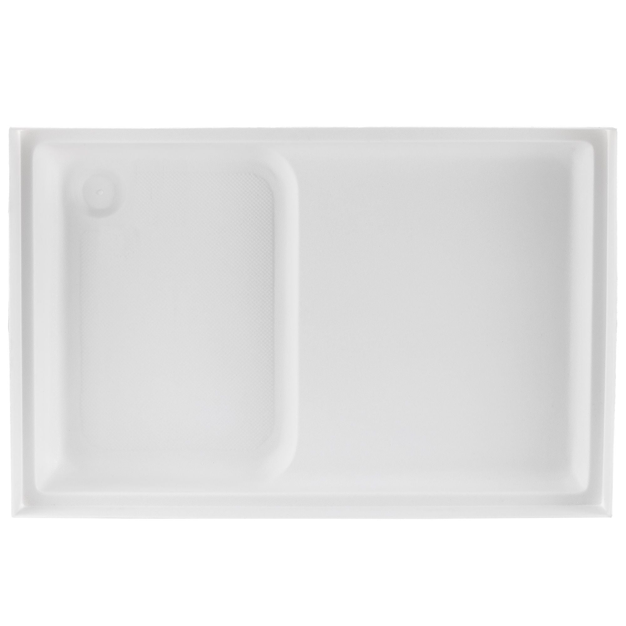 RV Shower Pan Toilet Mount Combo 23" x 35" Corner Drain | White