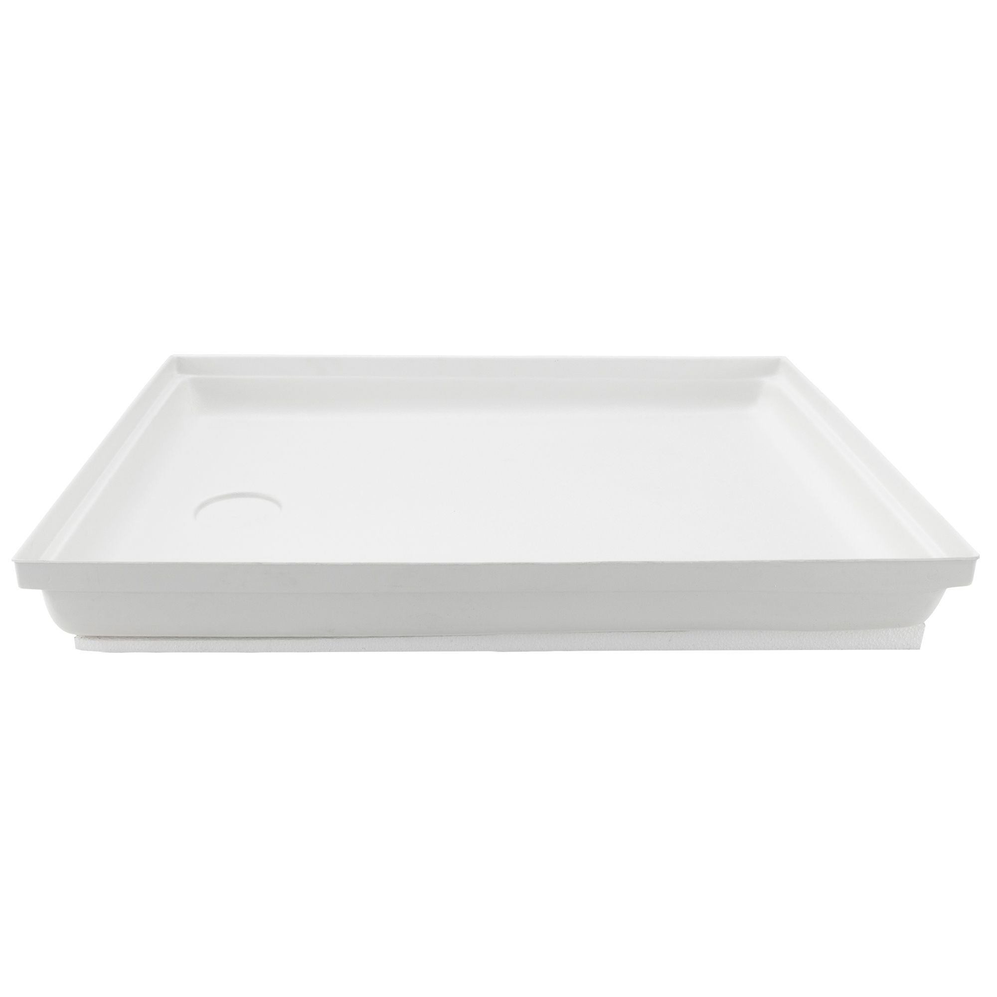 RV Shower Pan 23" x 30" x 4" Left Drain | White