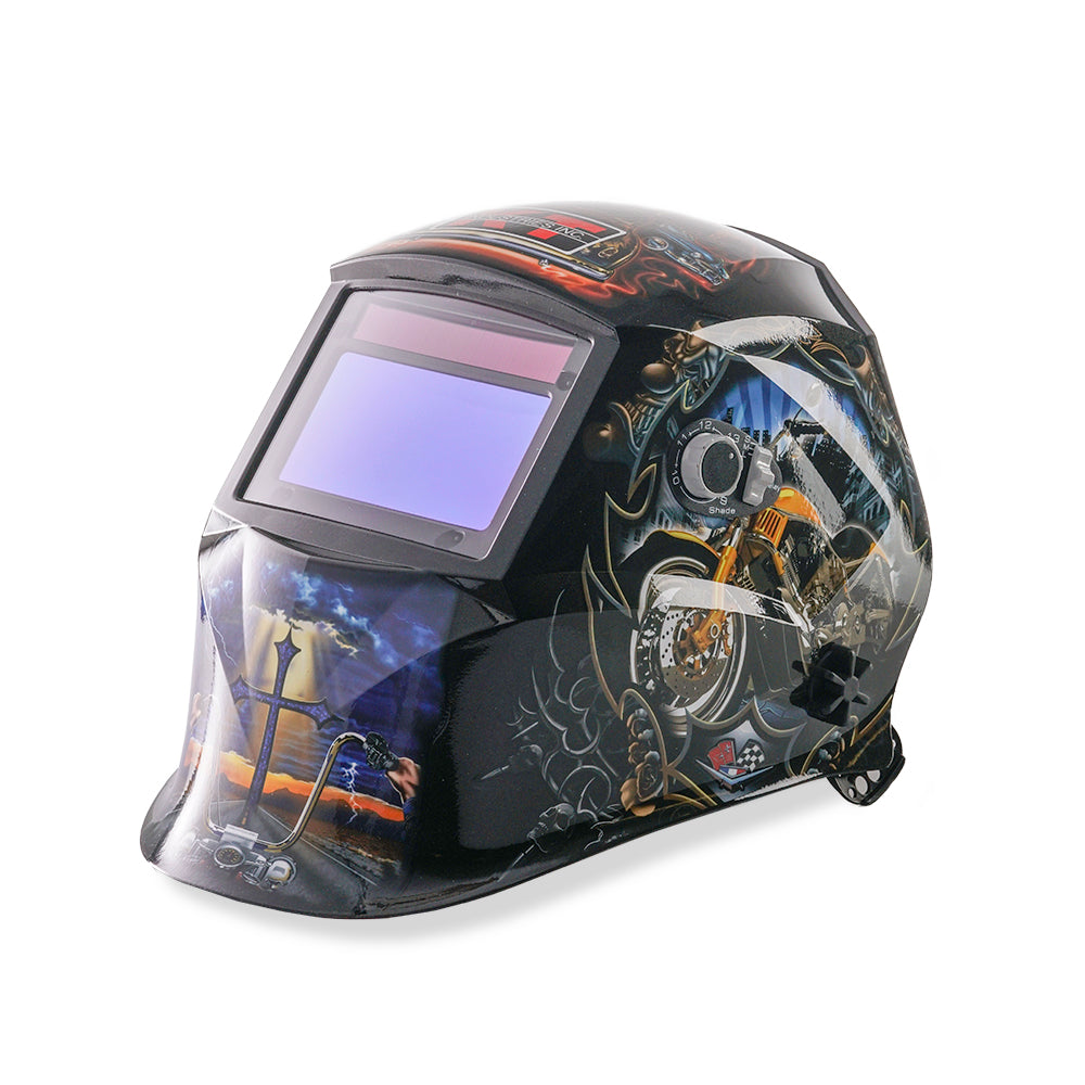 KT Industries Welding Helmet with Auto Darkening | "Classic Automotive"