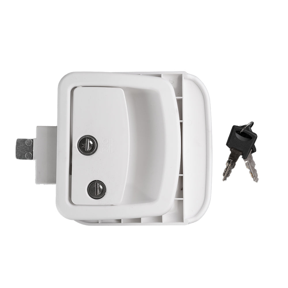 RV Entry Door Lock | With Deadbolt | White