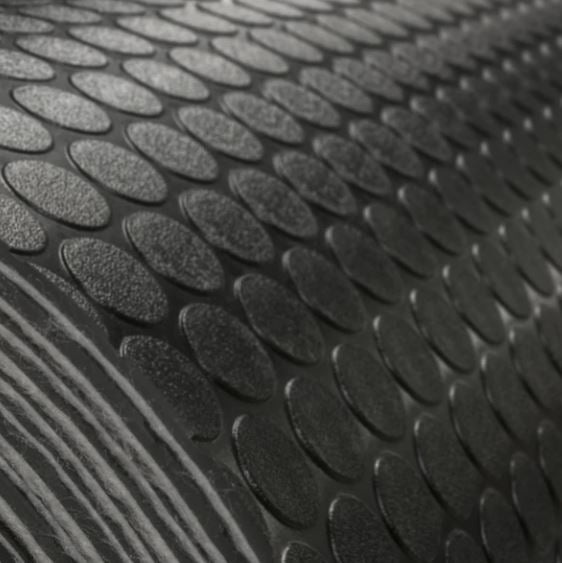 RV Flooring 8' 6" Wide | Coin Pattern | Black