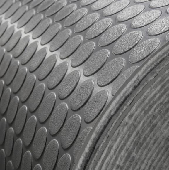 RV Flooring 8' 6" Wide | Coin Pattern | Gray