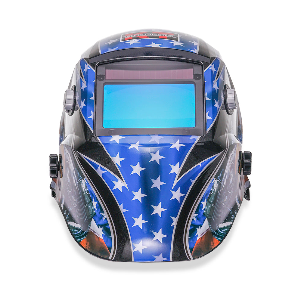 KT Industries Welding Helmet with Auto Darkening | "Patriotic"