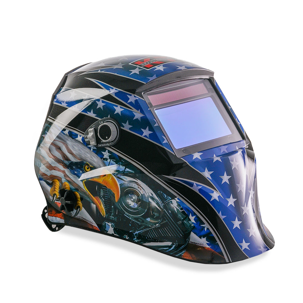 KT Industries Welding Helmet with Auto Darkening | "Patriotic"