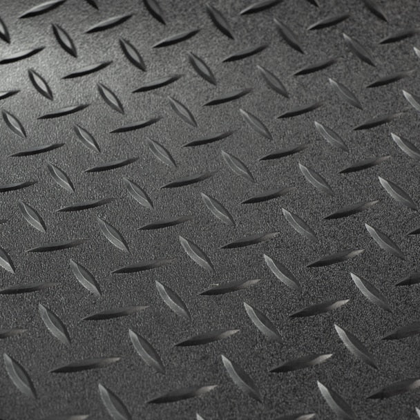 RV Flooring 8' 2" Wide | Diamond Plate Pattern | Black