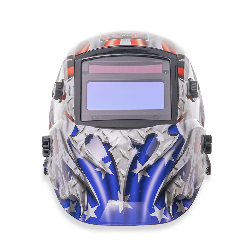 KT Industries Welding Helmet with Auto Darkening | "American Steel"