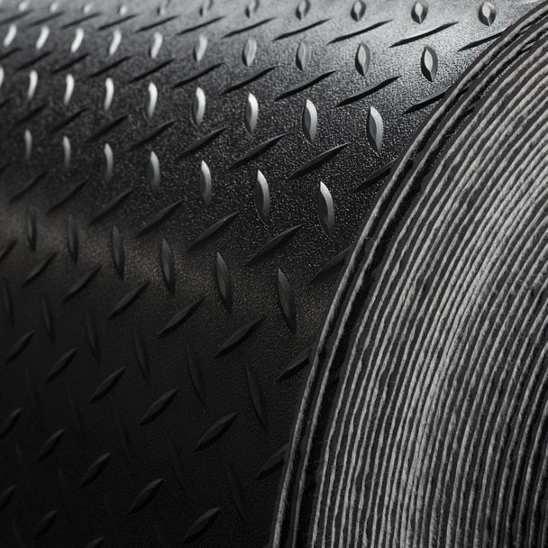 RV Flooring 8' 2" Wide | Diamond Plate Pattern | Black