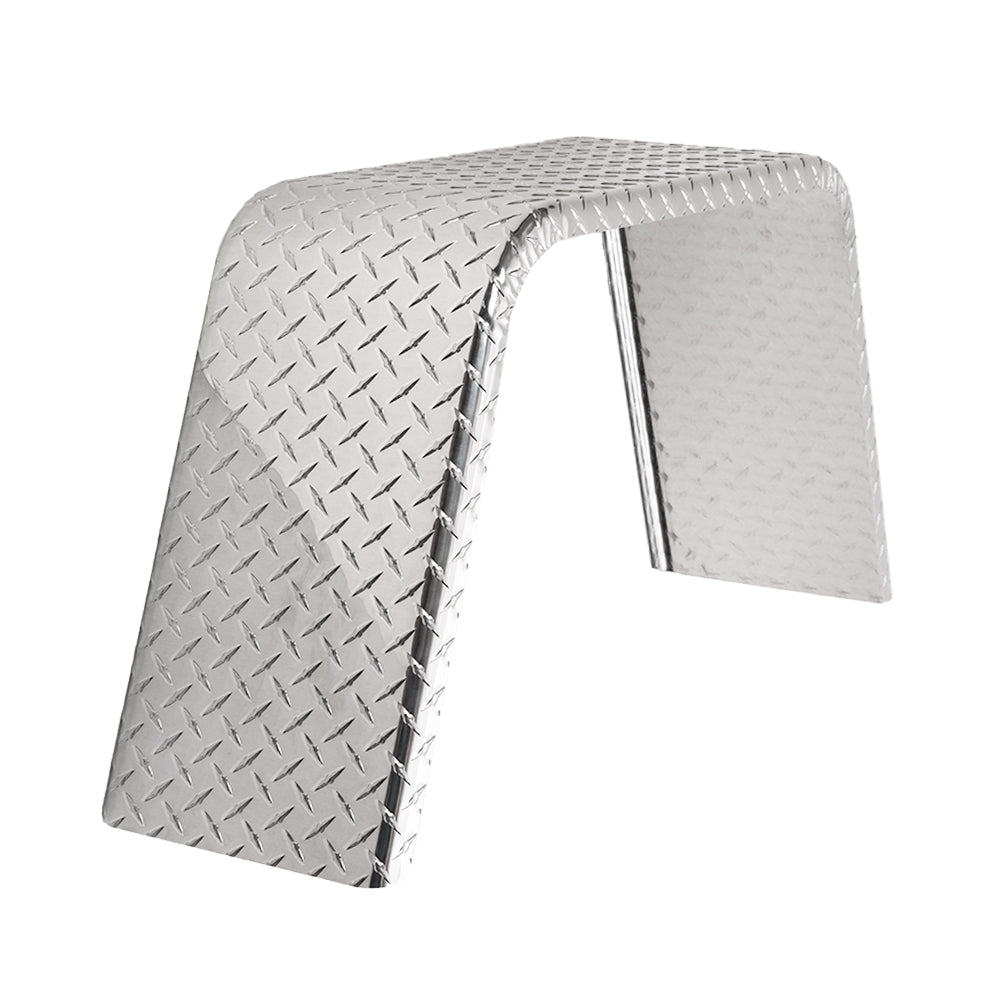 Trailer Fender | Aluminum Diamond Plate | Flat Top | 10" x 36" x 18"