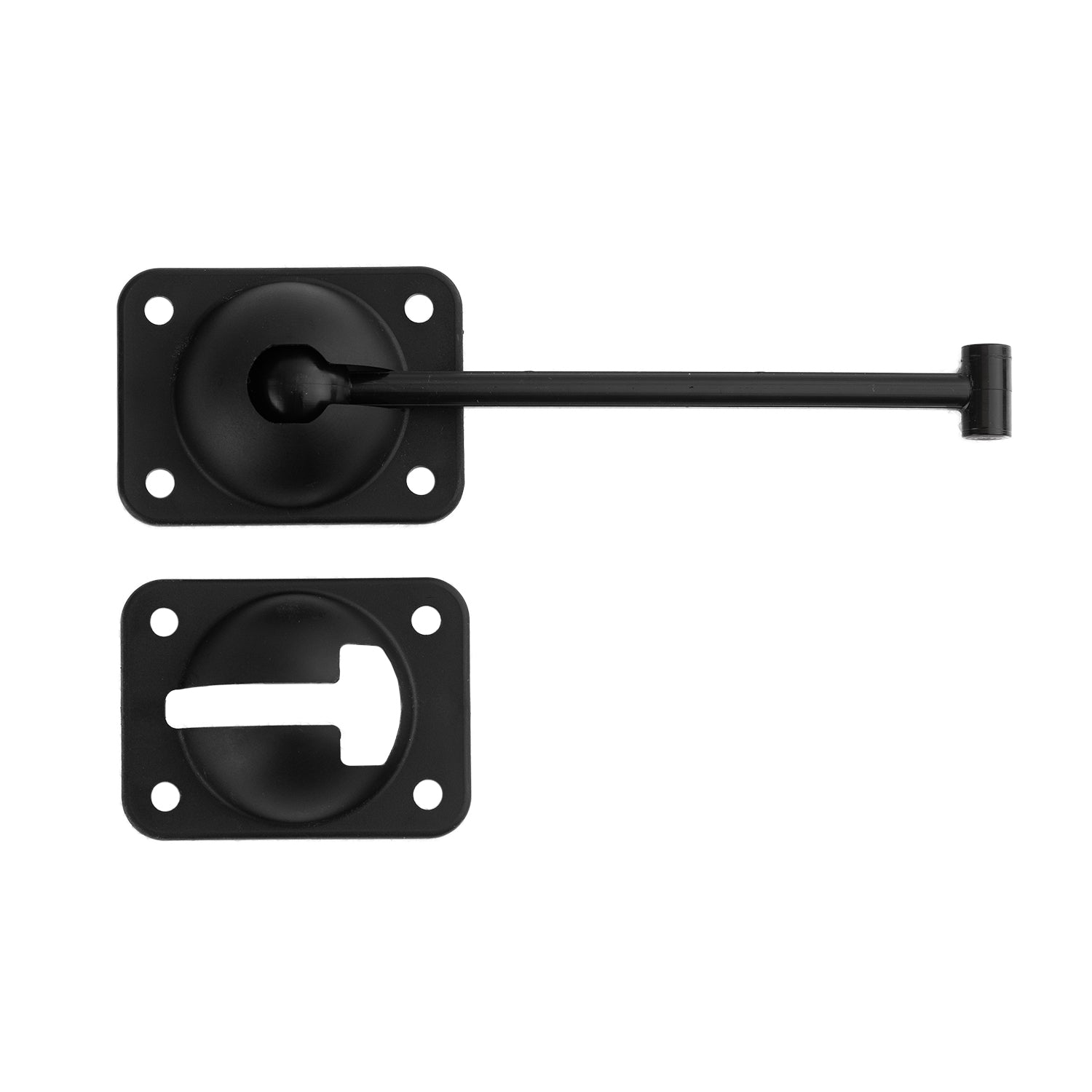 RV T-Style Door Latch | 4" Hook | Black