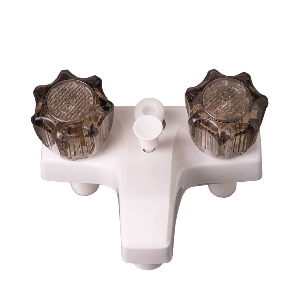 RV Shower & Bathtub Diverter Faucet | Smoked Handles